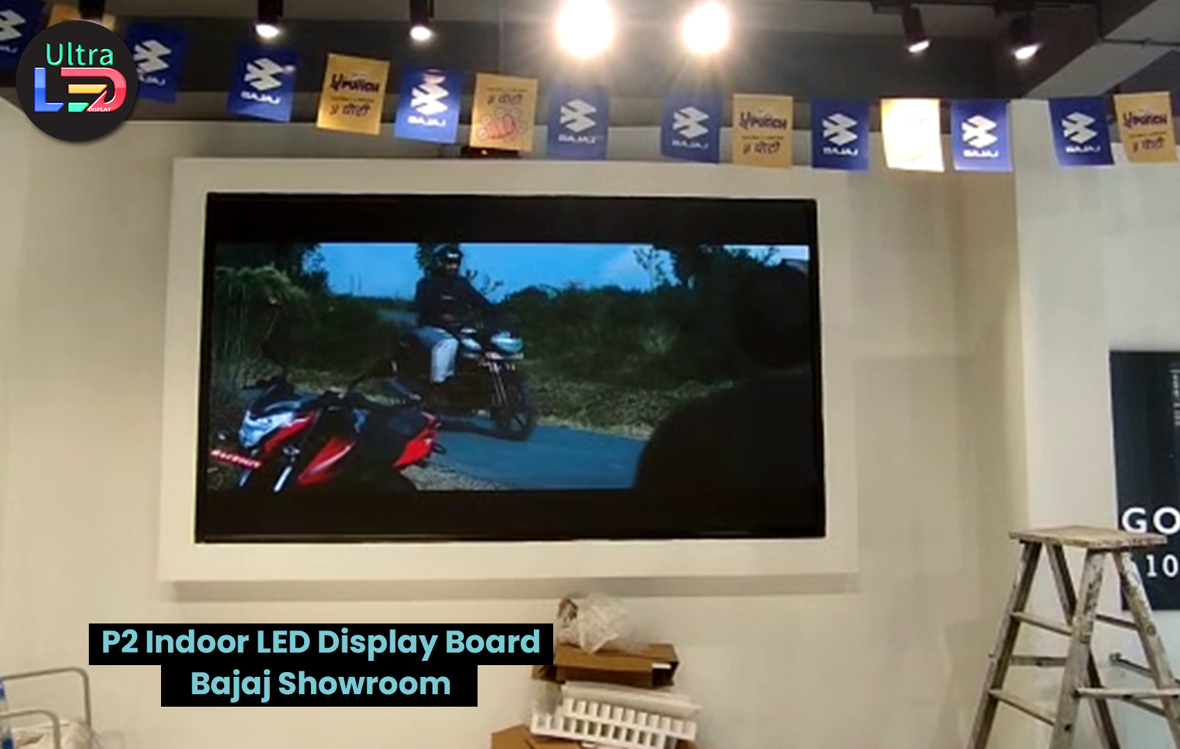 Ultra Led Display Board at Bajaj Showroom